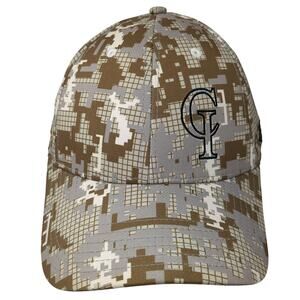 CI Football Fitted Baseball Hat Multicolor Large Camo Under Armour